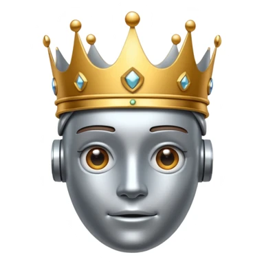 🤖+🫅🏼 sticker