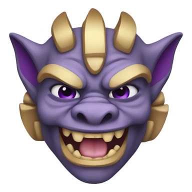 Gargoyle with purple and gold colors sticker