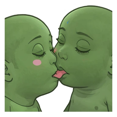 Baby kisses sticker