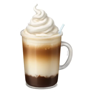 An Aesthetic iced coffee with vanilla cold foam sticker