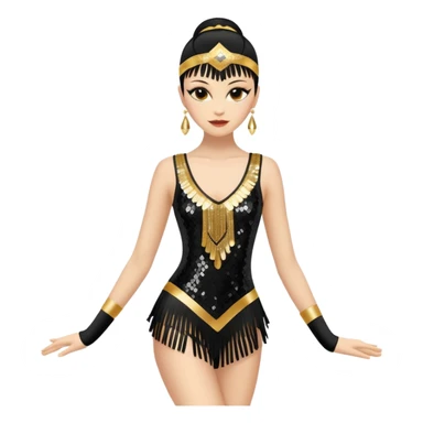 jazz style dance costume sticker