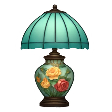 Tiffany lamp with flowers sticker