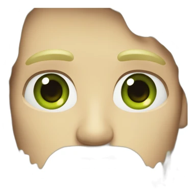 White man blonde beard dark green eyes sticker