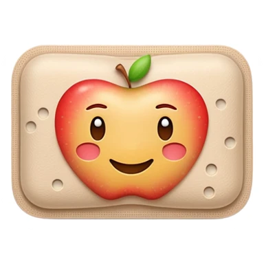 single adhesive bandage in light beige tone, rectangular with rounded edges and a small padded center, slightly textured surface with subtle perforation dots on each end, positioned flat, no face, no skin or wound, apple emoji style, soft lighting, subtle shadows, emoji scale sticker