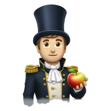 MACRON QUI MAGE UNE POMME sticker