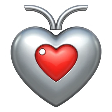 Chrome heart sticker