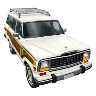 White Jeep Wagoneer sticker