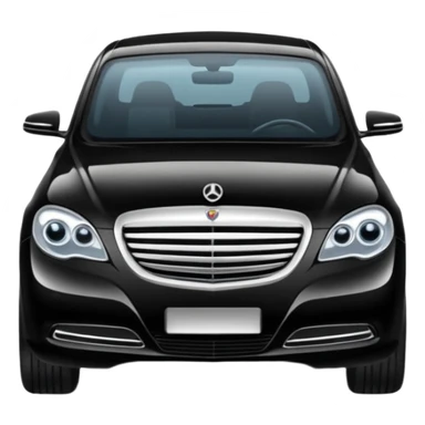Crée-moi une voiture noire, berline, très classe La voiture  en long 2025classe S que d’un côté sticker
