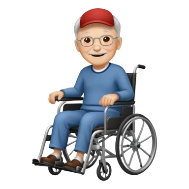 grandpa on wheelchair sticker
