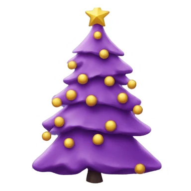 a purple Christmas tree  sticker
