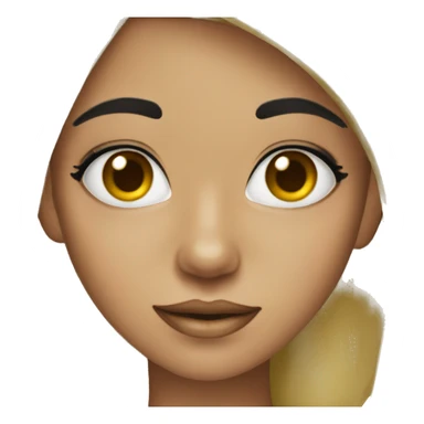 girl with black hair jewelry sticker