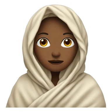 woman wrapped in a blanket sticker