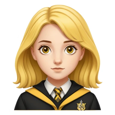 Charlotte Skeoch is hannah abbott in harry potter, wear hogwarts Hufflepuff uniform sticker