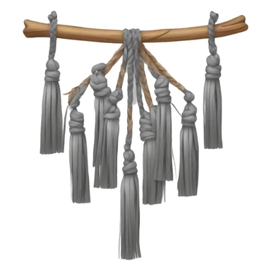 Draw a grey mainkoon with long tassels sticker