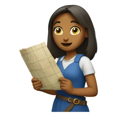 Girl searching sticker