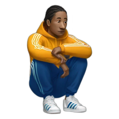 squating adidas sticker