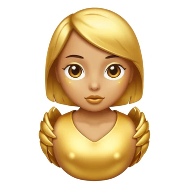 gold metal chick sticker
