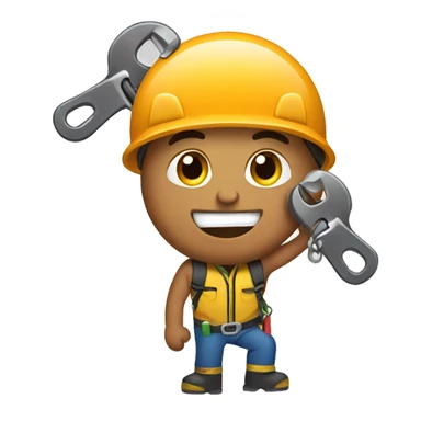 rock climber with a wrench in hand sticker