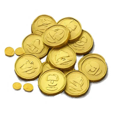 gold coins on the ground  sticker