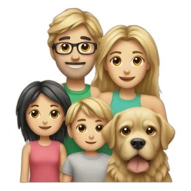 family and mops sticker