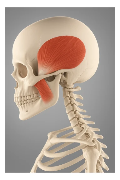 muscolo temporale anatomia sticker