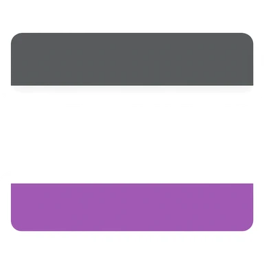 asexual pride flag, simple, clean, rectangular, flat colors, no text sticker