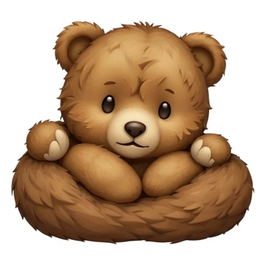 Cute teddy bear sleeping sticker