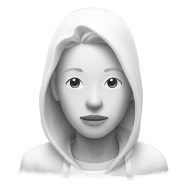 Solitude white sticker