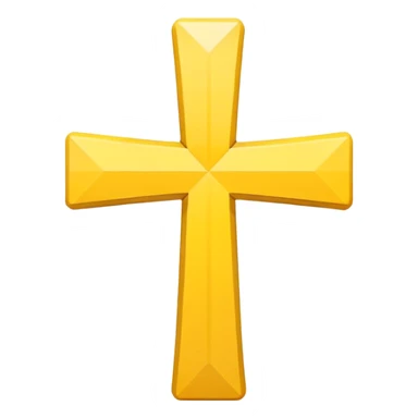 yellow diagonal cross symbol sticker