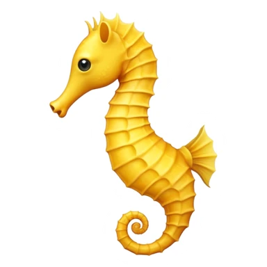 A yellow seahorse sticker