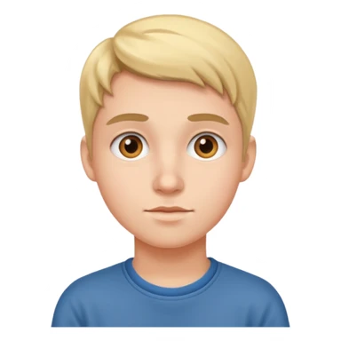 college student with curious face sticker