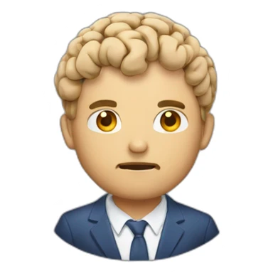 a coach with a brain in his hands sticker