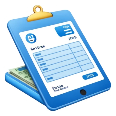 fast invoice generator blue sticker
