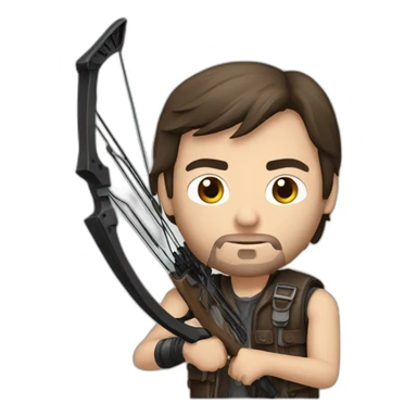 Daryl Dixon with crossbow sticker
