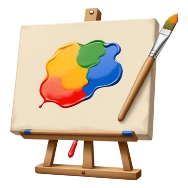 canvas, painting, brush sticker