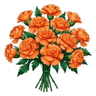 orange carnations bouquet sticker