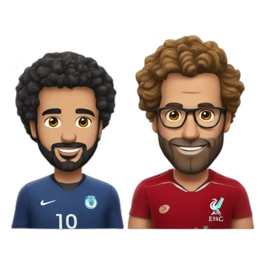 mo Salah and pregnant jurgen klopp sticker