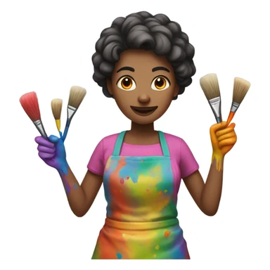 female artist sticker