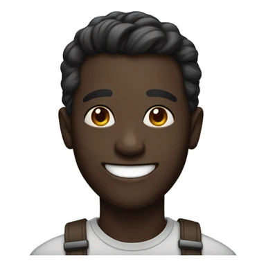 smiling dark-skinned male portrait sticker