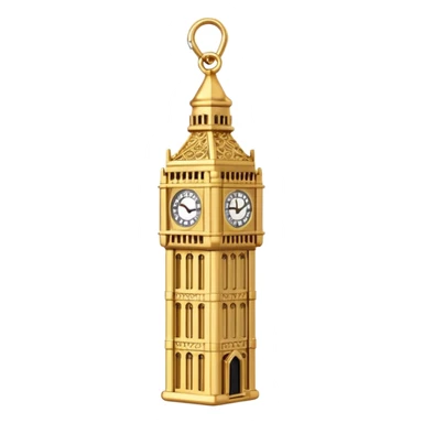 A miniature Big Ben tower charm with golden details



 sticker