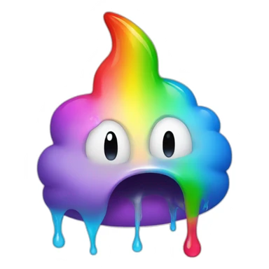 rainbow puking sticker
