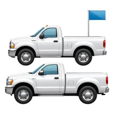 WHITE PICKUPTRUCK SIDE VIEW ELLISDON NAME ON TRUCK sticker
