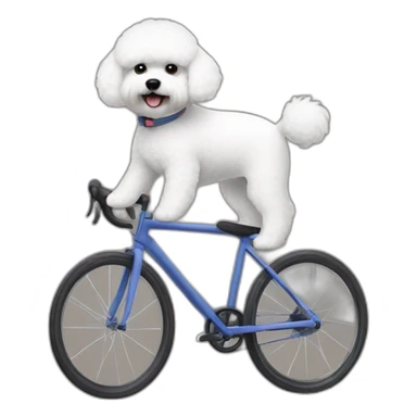 Bichon frisé cycling sticker