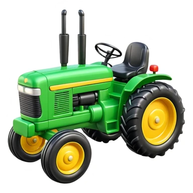 green plastic toy  tractor sticker
