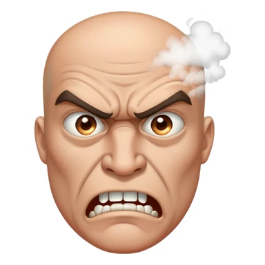 angry man with steam coming from nose sticker