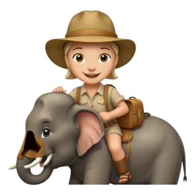 Ride on elephant sticker