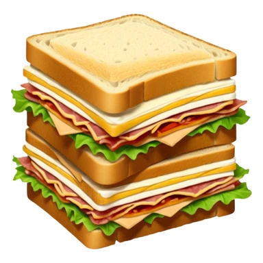 tall layered club sandwich with visible slices sticker