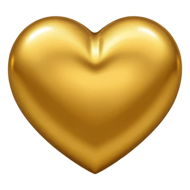 Full golden heart, real shape of heart  sticker