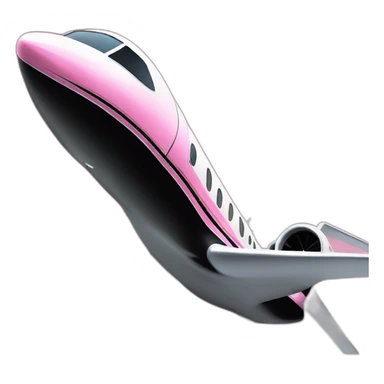 Pink and black modern private jet  sticker