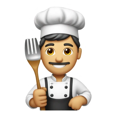 Chef with spoon in his hand sticker
